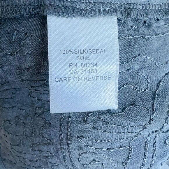 BCBGMaxazria Womens Light Charcoal Silk Sequined Woven Cami Top Size Small NWT - Picture 5 of 7